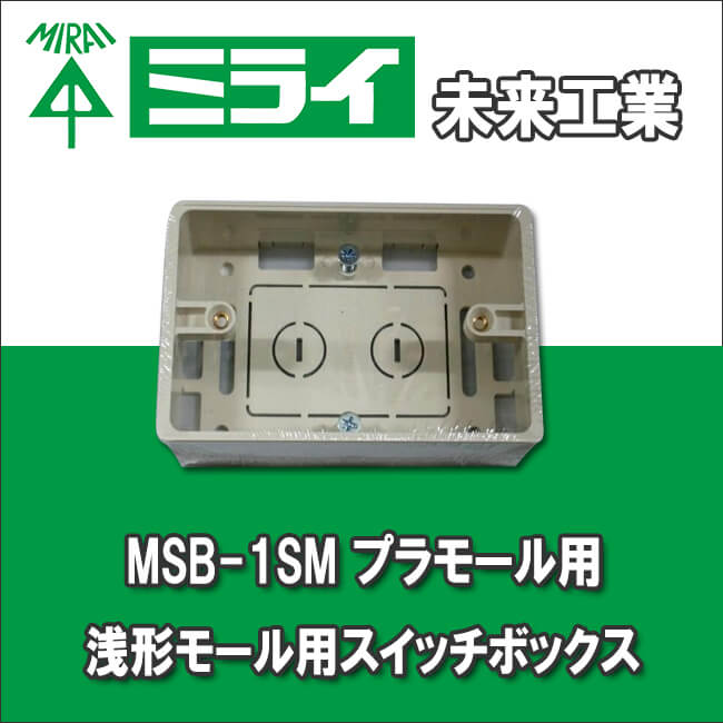 未来工業 MSB-1SM プラモール用 浅形モール用スイッチボックス