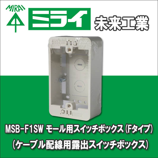 未来工業 MSB-F1Sプラモール用 スイッチボックス(Fタイプ) 1ケ用超浅形 ミルキーホワイト