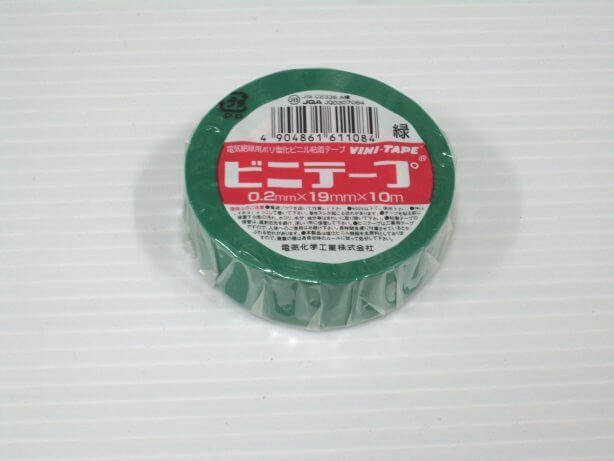 電気化学工業 VETSG 絶縁ビニテープ 19mm×10m 緑